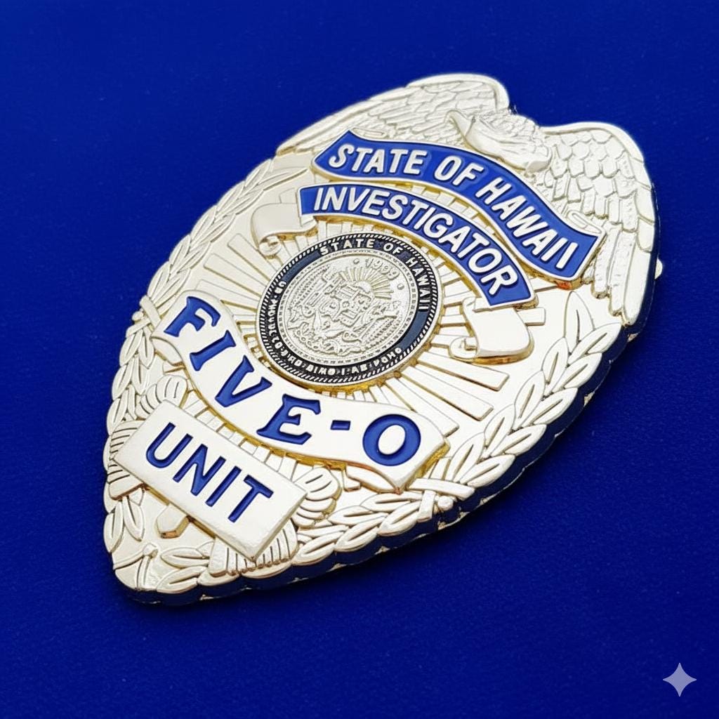 ハワイ州 HAWAII FIVE-O UNIT バッジ【レア】 Hawaii Five-0 Reboot Prop Badges Overstock Season 1-5 - Etsy