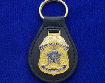 Secret Service Leather Key Ring