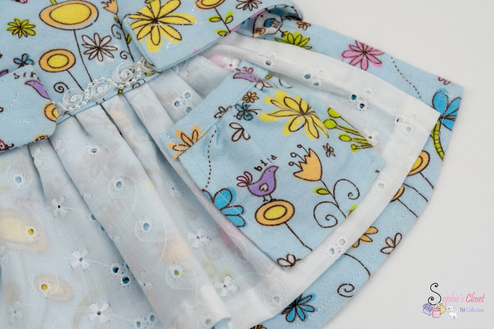 Adorable Baby Blue Dog Dress S M L Light Blue Dress Pet Etsy