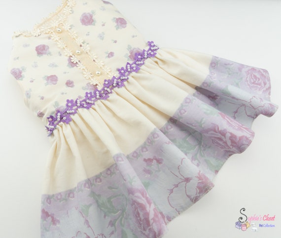 Lilac Floral Dog Dress Dog Dress Dress for Dog Pet | Etsy