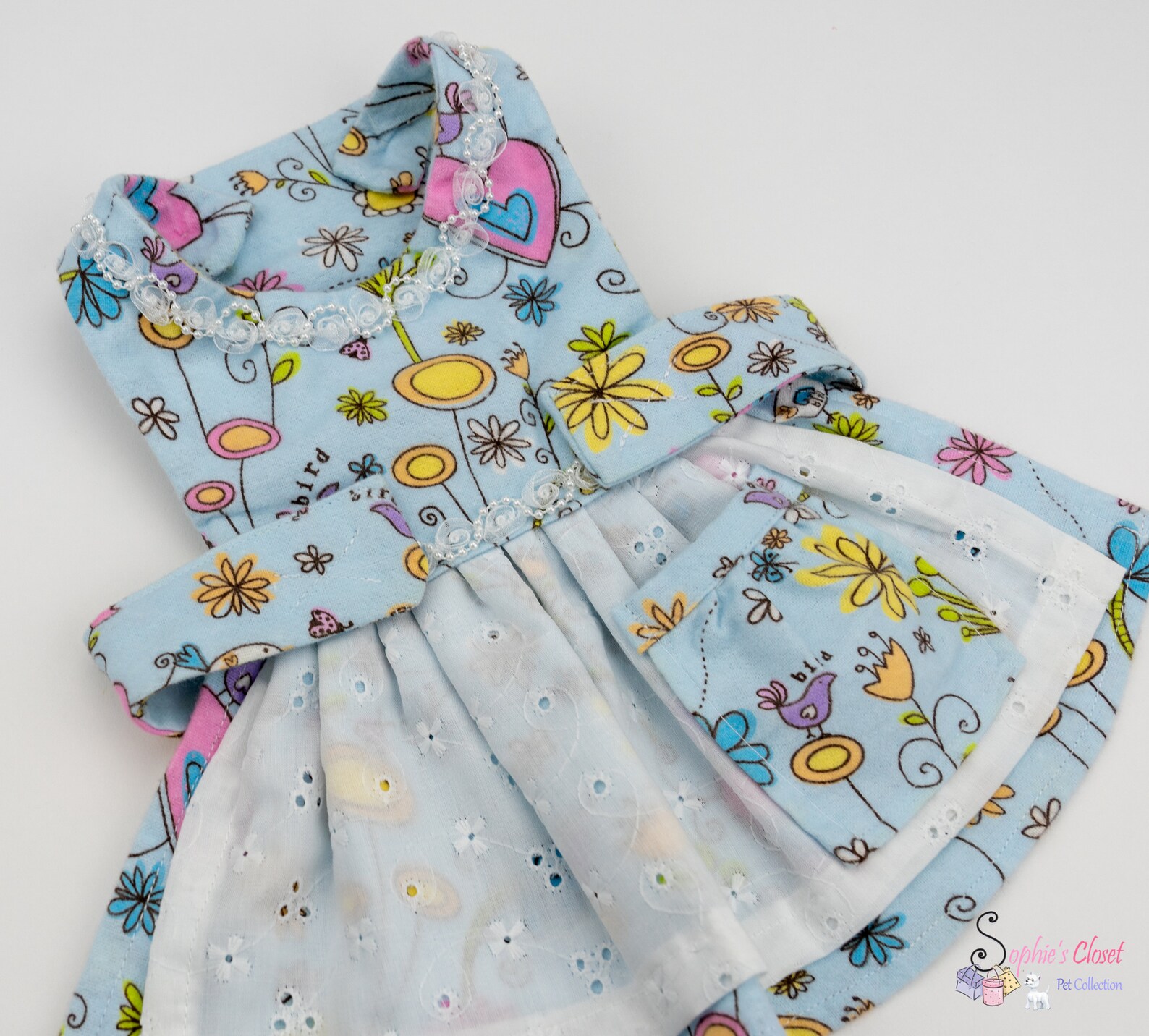 Adorable Baby Blue Dog Dress S M L Light Blue Dress Pet Etsy