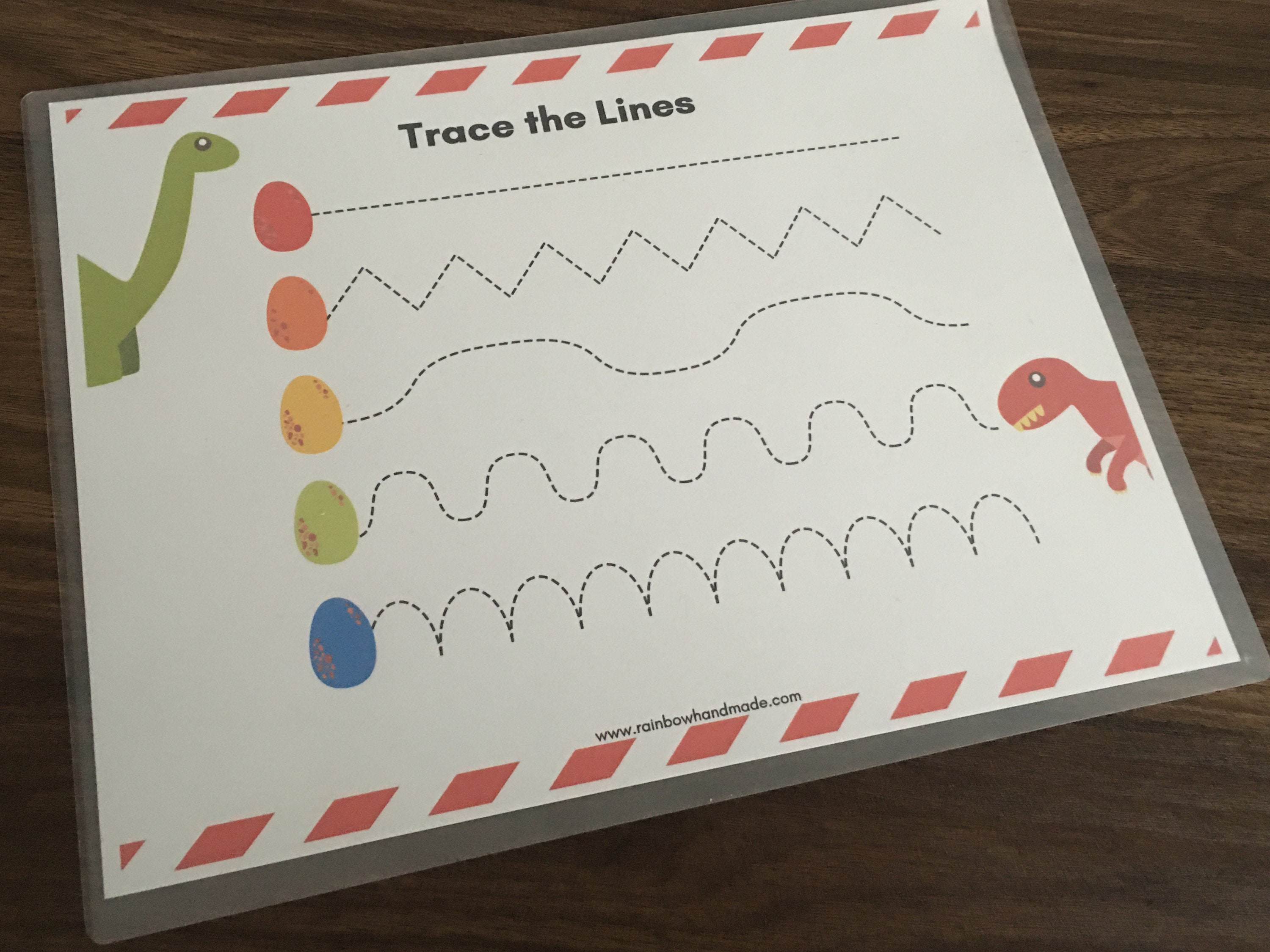 dinosaur tracing activity
