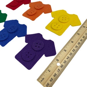 Preschool Button Sorting Activity, Color Matching Game for Flannel Felt Board, Occupational & Speech Therapy Material for Learning Colors image 5