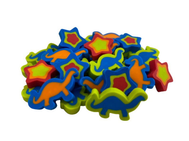 Mini Dinosaur Star Erasers for Kids Desk Pet Erasers Etsy