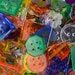 Mixed Translucent Buttons, Assortment of Multicolor Transparent Shaped ...