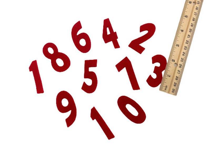 Felt Number Set 1 10 2 Inch Felt Board Numbers Numerals Etsy
