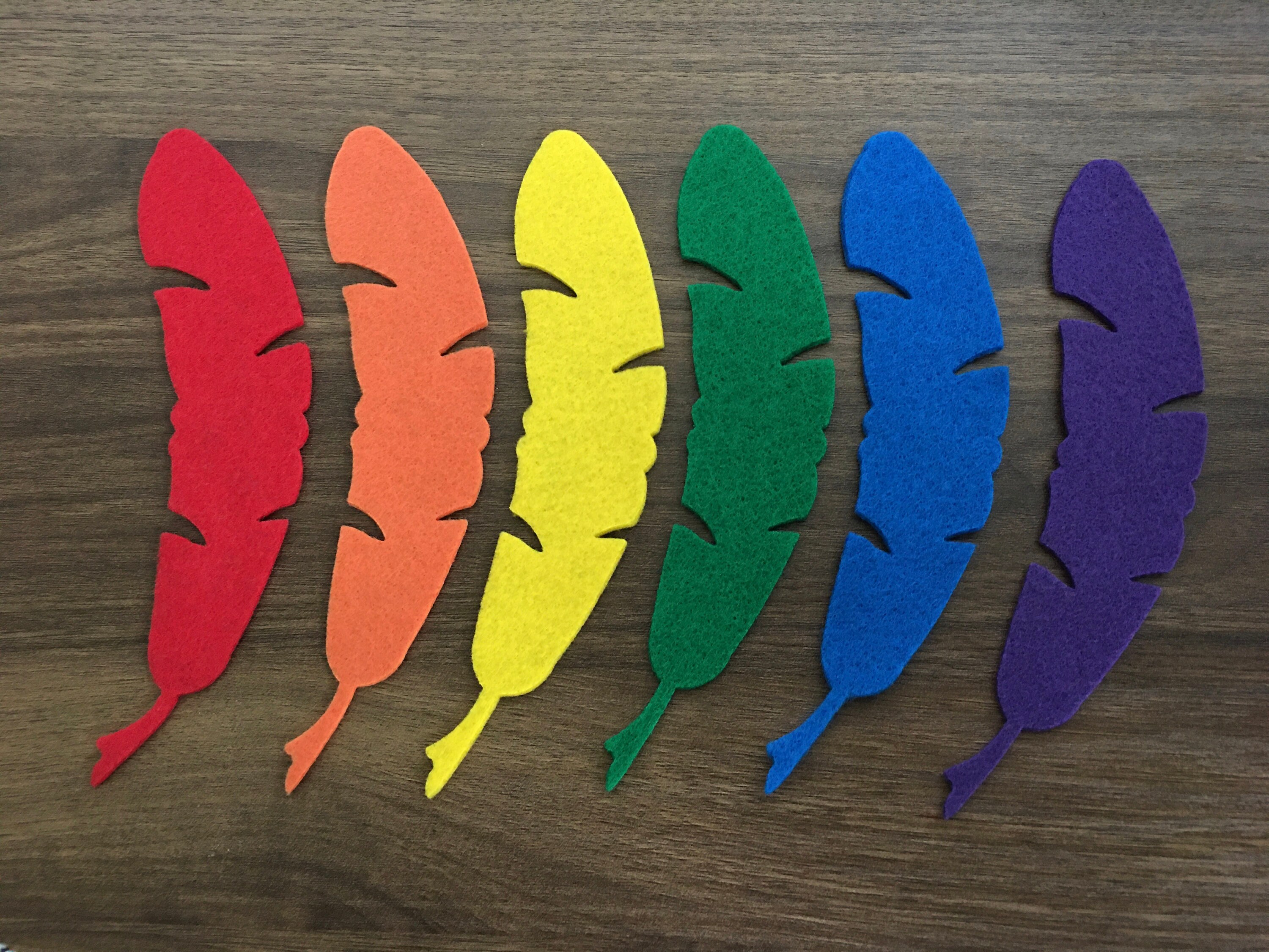 Pack of 12 Felt Feathers for Crafts Colorful Feathers for DIY Etsy