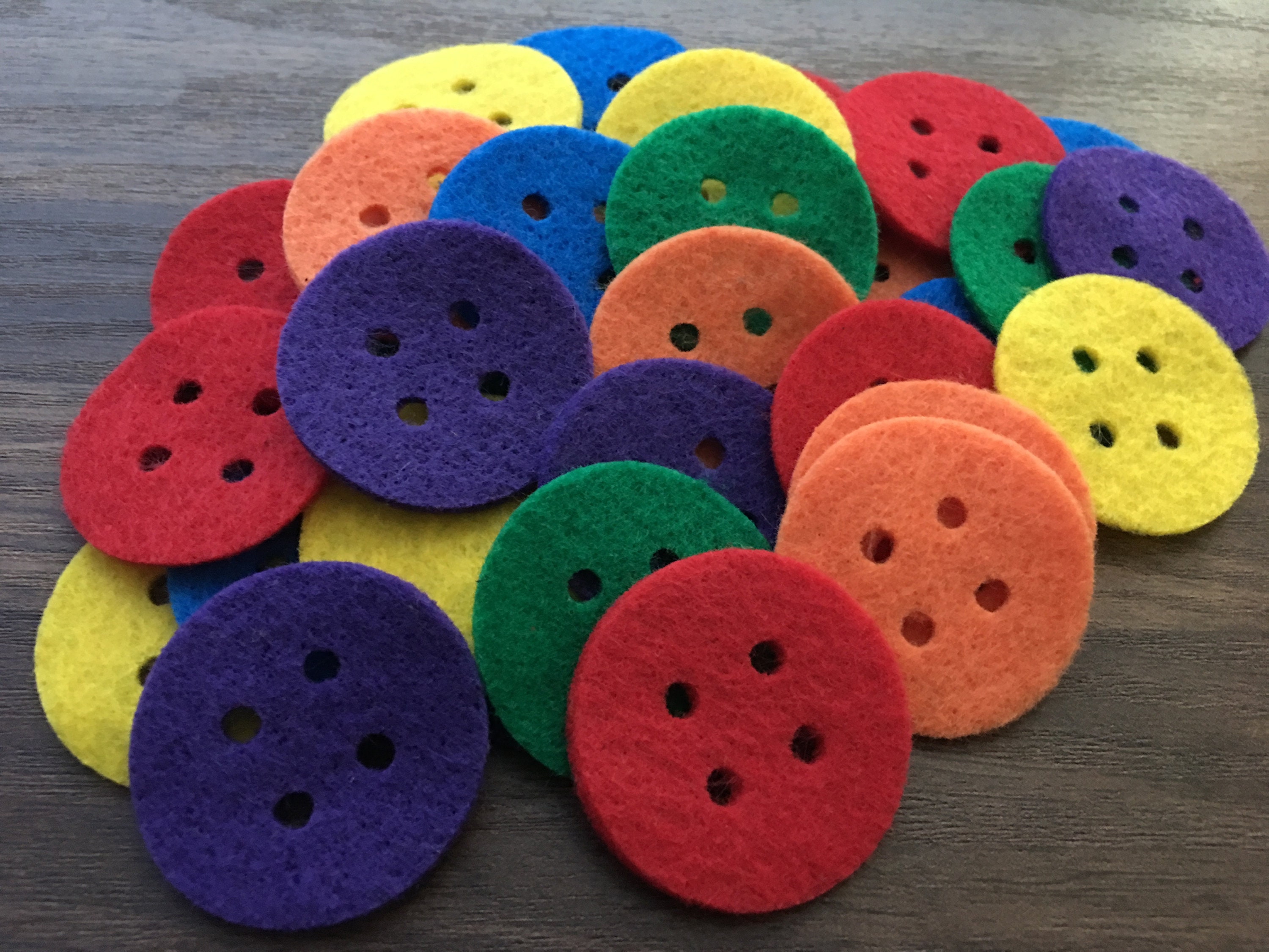Felt Buttons 1.5 Inch Colorful Buttons for Sewing and Etsy