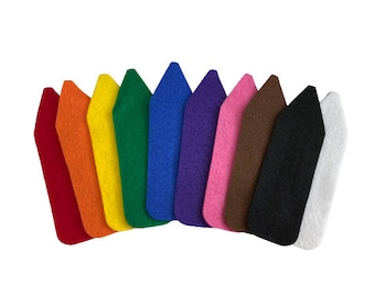 Felt Crayon Shapes Set, School Crayons for Classroom Decorations, Kids Crayons for Back to School Crafts, Teacher Bulletin Board Decor