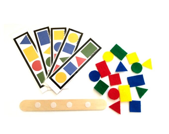 Making Patterns With Felt Shapes Math Activities For Kids Etsy