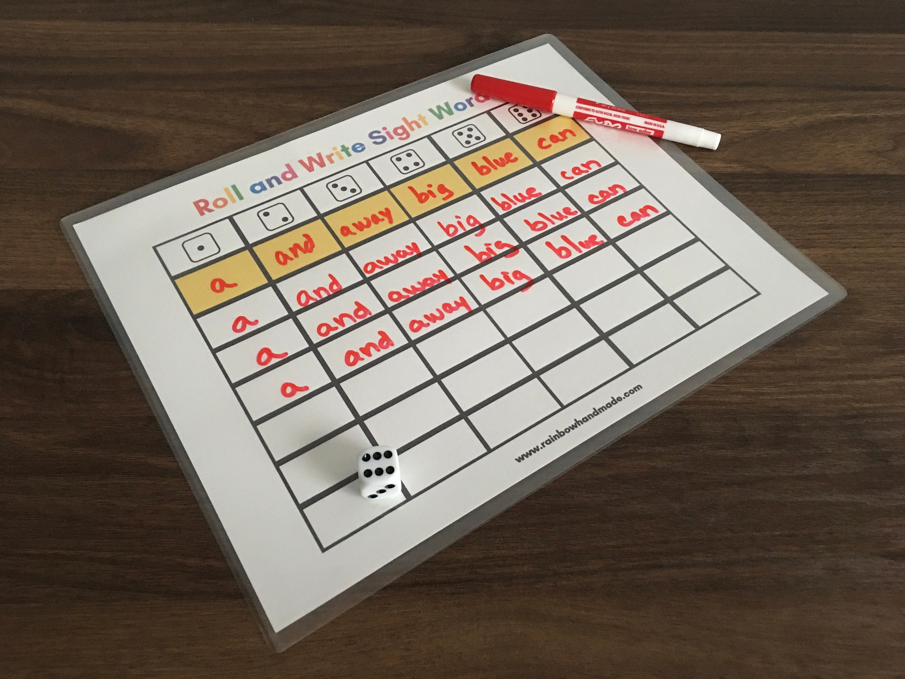 Sight Word Writing Practice Preschool Worksheet Printable - Etsy