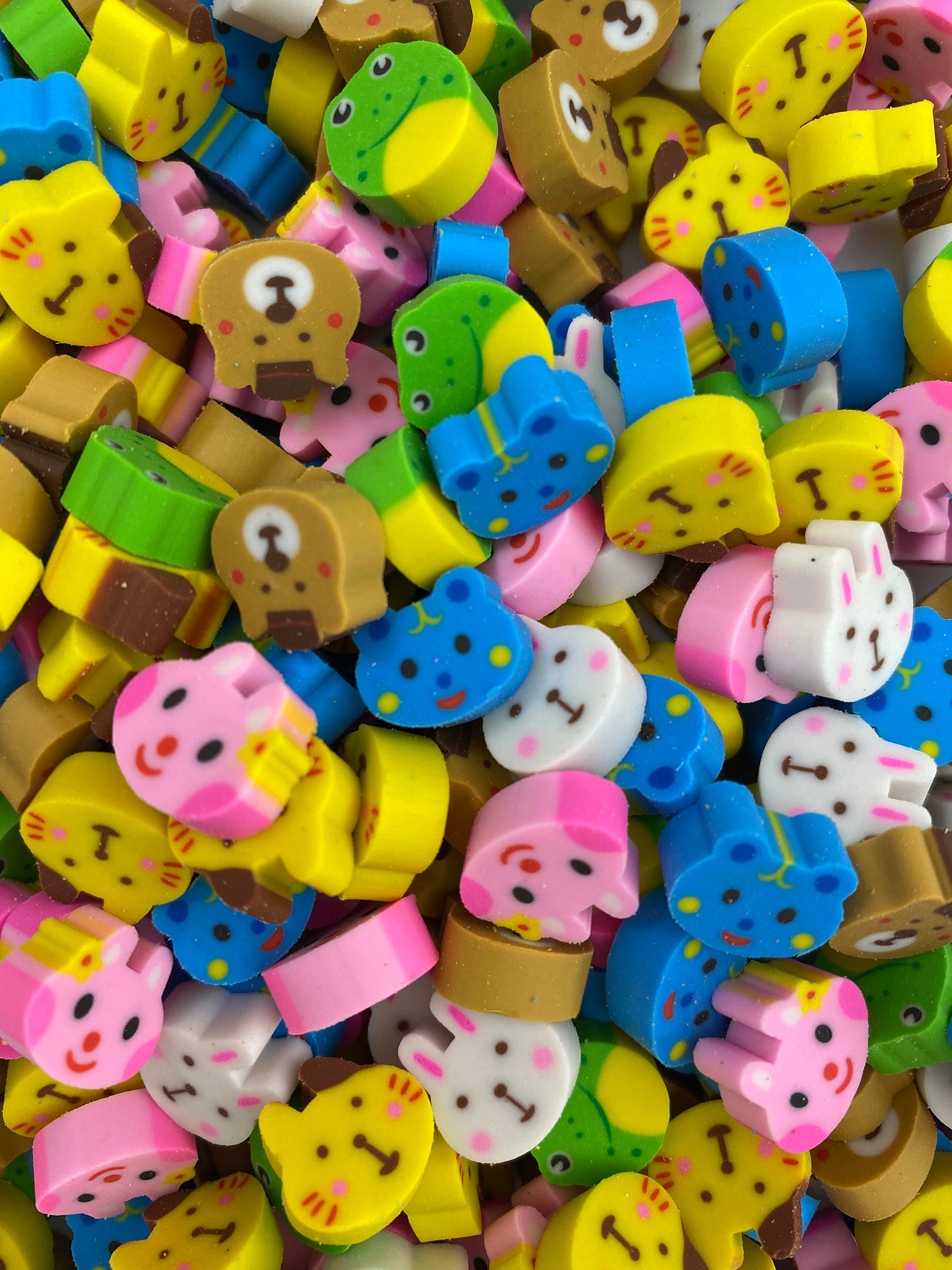 Pack of 30 Mini Animal Erasers for Kids Miniature Desk Pet Etsy
