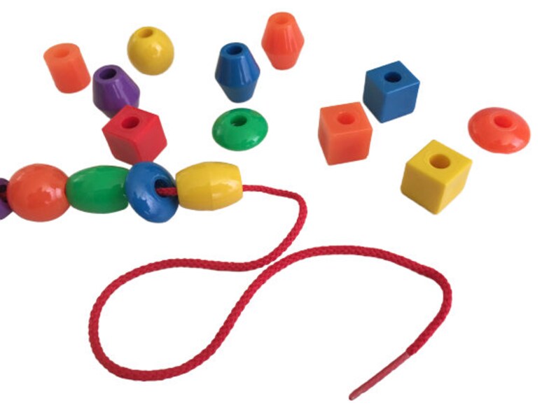 Preschool Lacing Toy Bead Stringing Set Montessori Fine | Etsy