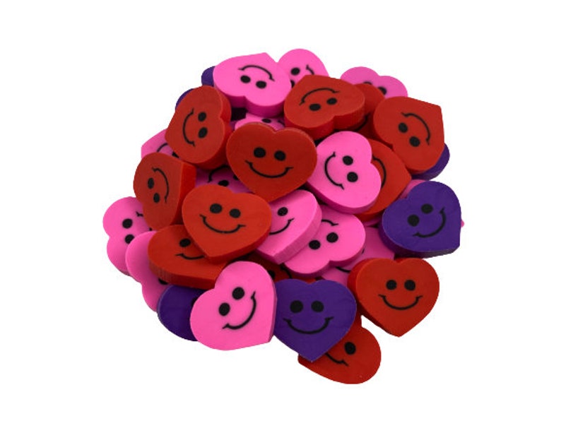 Mini Heart Shaped Erasers for Kids Classroom Reward Erasers Etsy