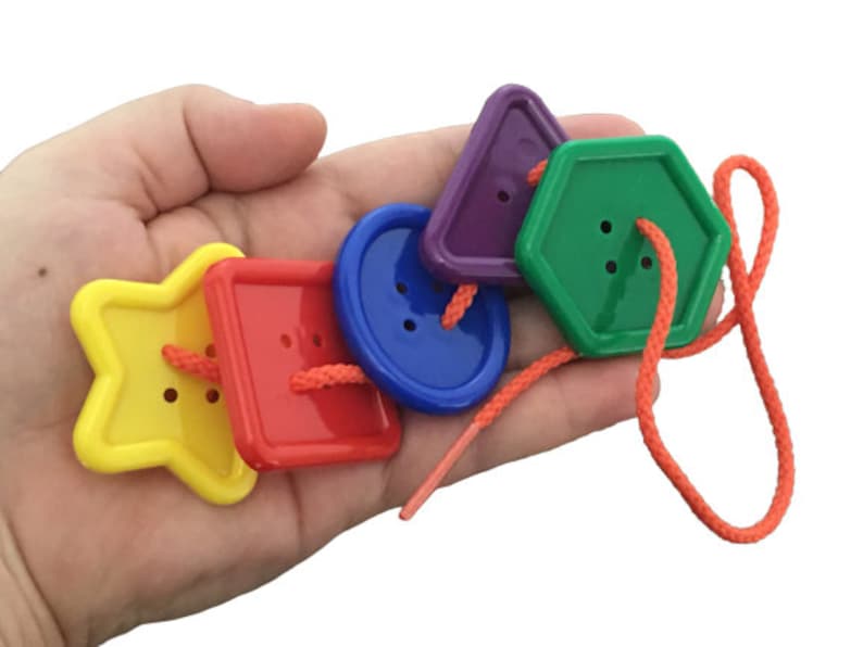Button Lacing Toy for Preschool Montessori Lacing Game Etsy