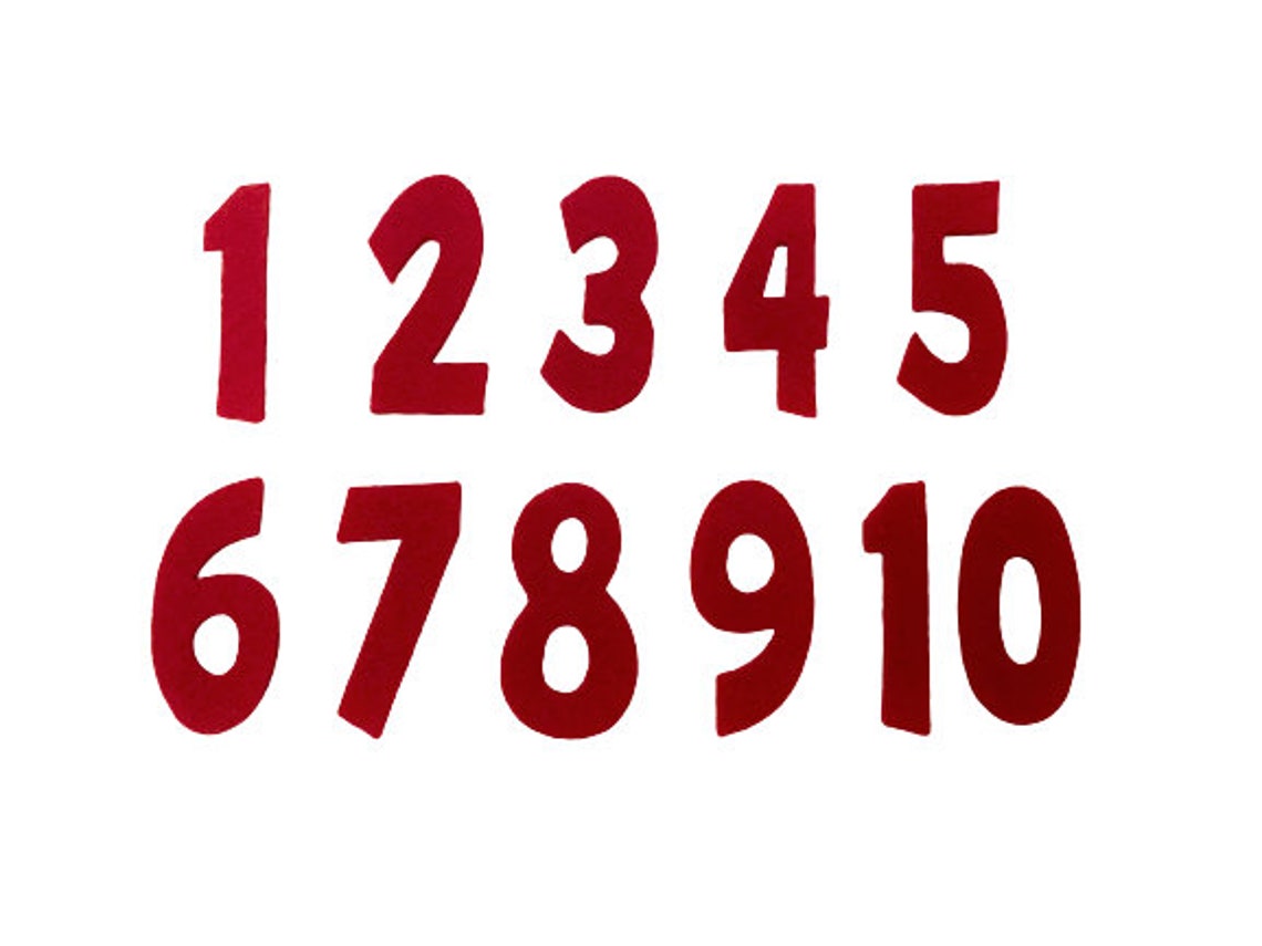 Felt Number Set 1 10 2 Inch Felt Board Numbers Numerals Etsy