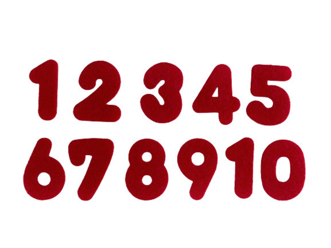 Preschool Number Set 2 Inch Felt Numbers 110 for Crafts Etsy