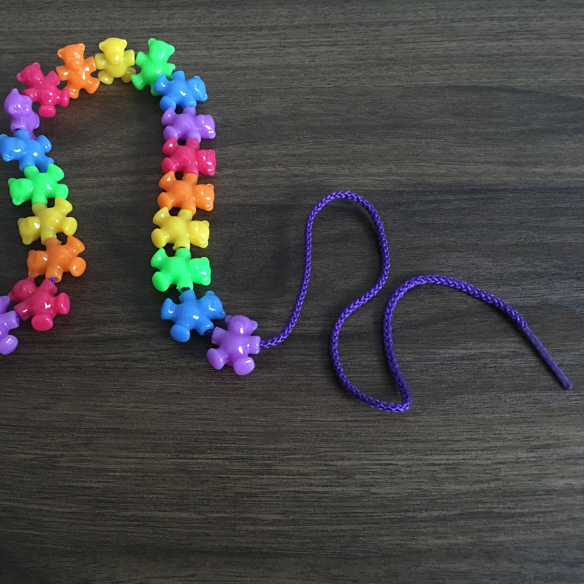 Preschool Lacing Beads for Kids Set of 18 Bear Beads with Etsy