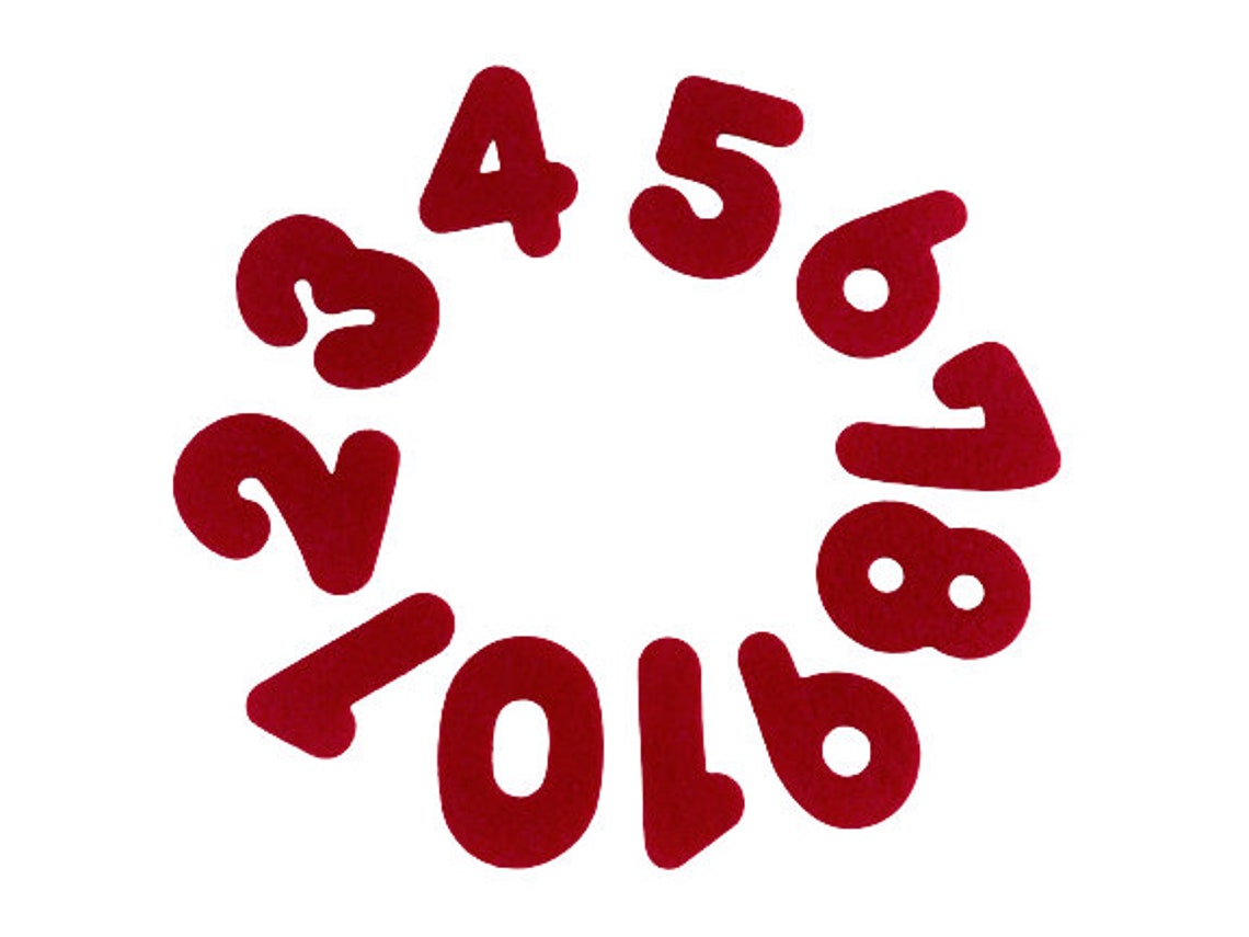 Preschool Number Set 2 Inch Felt Numbers 110 for Crafts Etsy