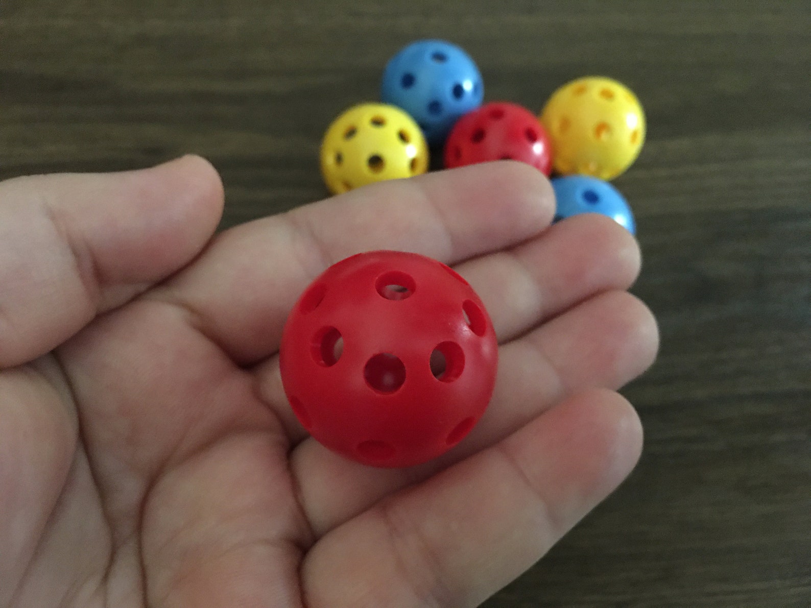 Pack of 9 Plastic Balls With Holes 1 Inch Multicolor Etsy