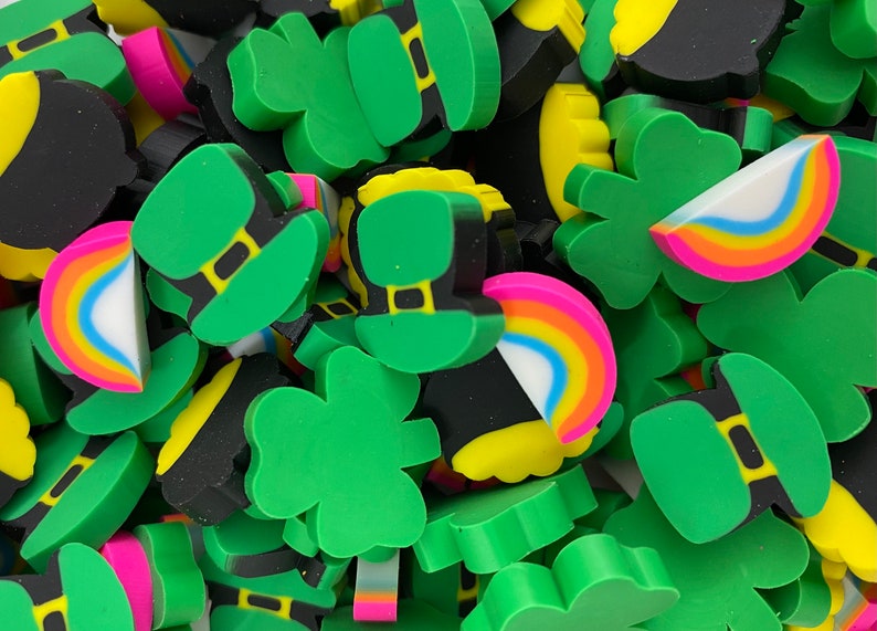 st patricks day erasers