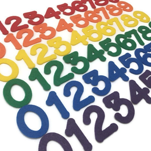 Felt Numbers, Multicolor, 2 inch, Price is for Each Number, Sold Individually, Choose the Numbers, Colors and Quantities that you Need