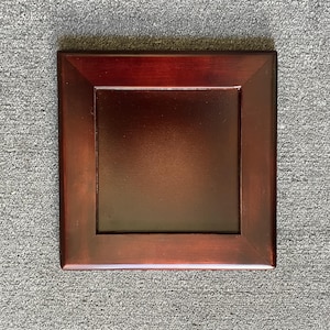 Dark Cherry color Wood Frame for 6” x 6” x 1/4” Ceramic Tile, Wall Mount or Trivet.