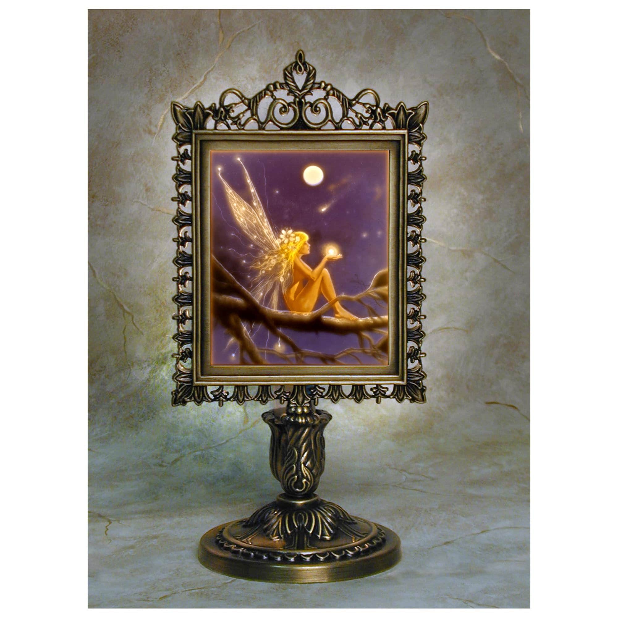 Catch a Falling Star Porcelain Lithophane Victorian Accent Lamp 並行輸入品 Catch a Falling Star \"Peace at Your Fingertips\" 1995 Porcelain