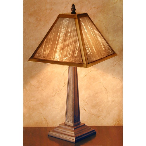Craftsman Style Wood Lamp Etsy