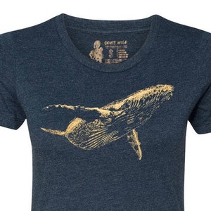 Women's Whale T Shirt, Oceanographer Marine Biology Gift Tshirt, Humpback T-shirt, Ocean Tshirt