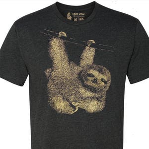 Unisex Sloth T Shirt, Animal Gift Tshirt, Men's Sloth T-Shirt