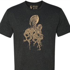 Unisex Octopus T Shirt, Mens Squid T-Shirt, Gift for Him, Kraken Shirt