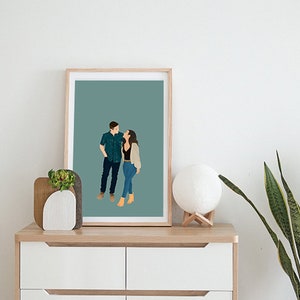 Custom Hand Drawn Couples Digital Portrait | Custom Illustration