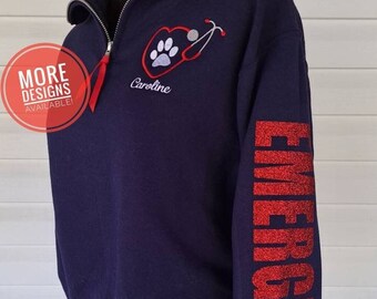 Vet Tech Sweatshirt With Sleeve, Vet Tech Week Gift, Veterinary Assistant Pullover, Vet Med School, RVT Shirt, DVM Pullover, Veterinarian