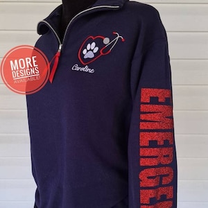 Vet Tech Sweatshirt With Sleeve, Vet Tech Week Gift, Veterinary Assistant Pullover, Vet Med School, RVT Shirt, DVM Pullover, Veterinarian