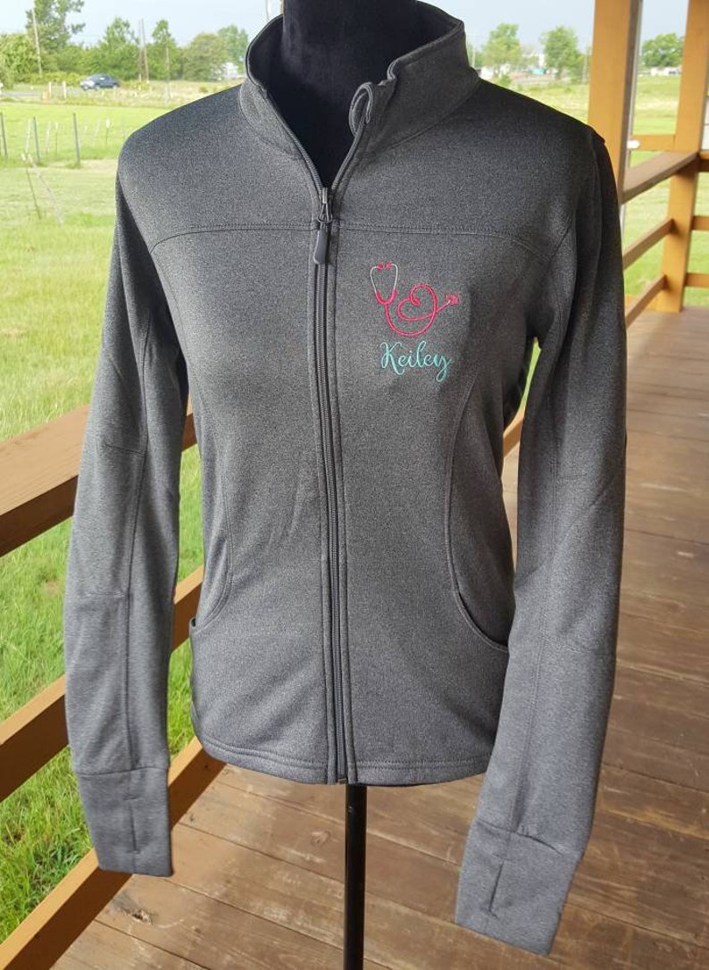 Full Zip Nurse Jacket Nurse Warm Up Nursing Student Nurse Etsy