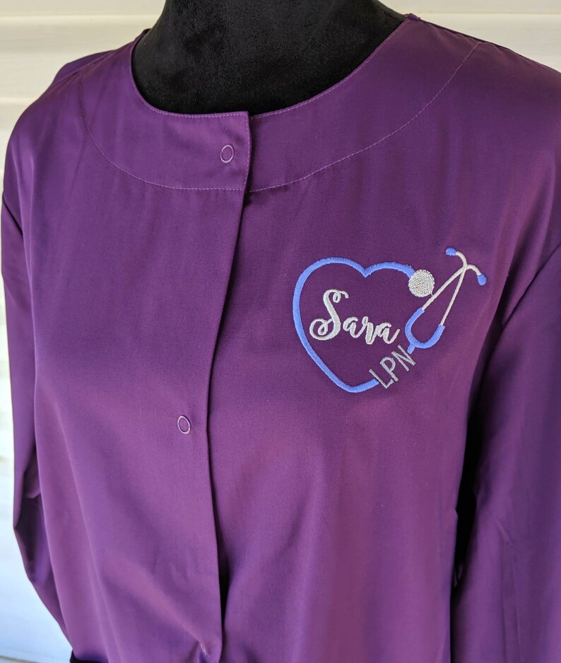 Nurse Scrub Jacket Medical Assistant Jacket Nursing Student Etsy