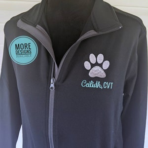 Vet Tech Week Gift, Veterinary Tech Jacket, Vet Assistant, Embroidered Vet Tech, Veterinarian Full Zip, RVT Jacket, Vet Tech Student, LVT