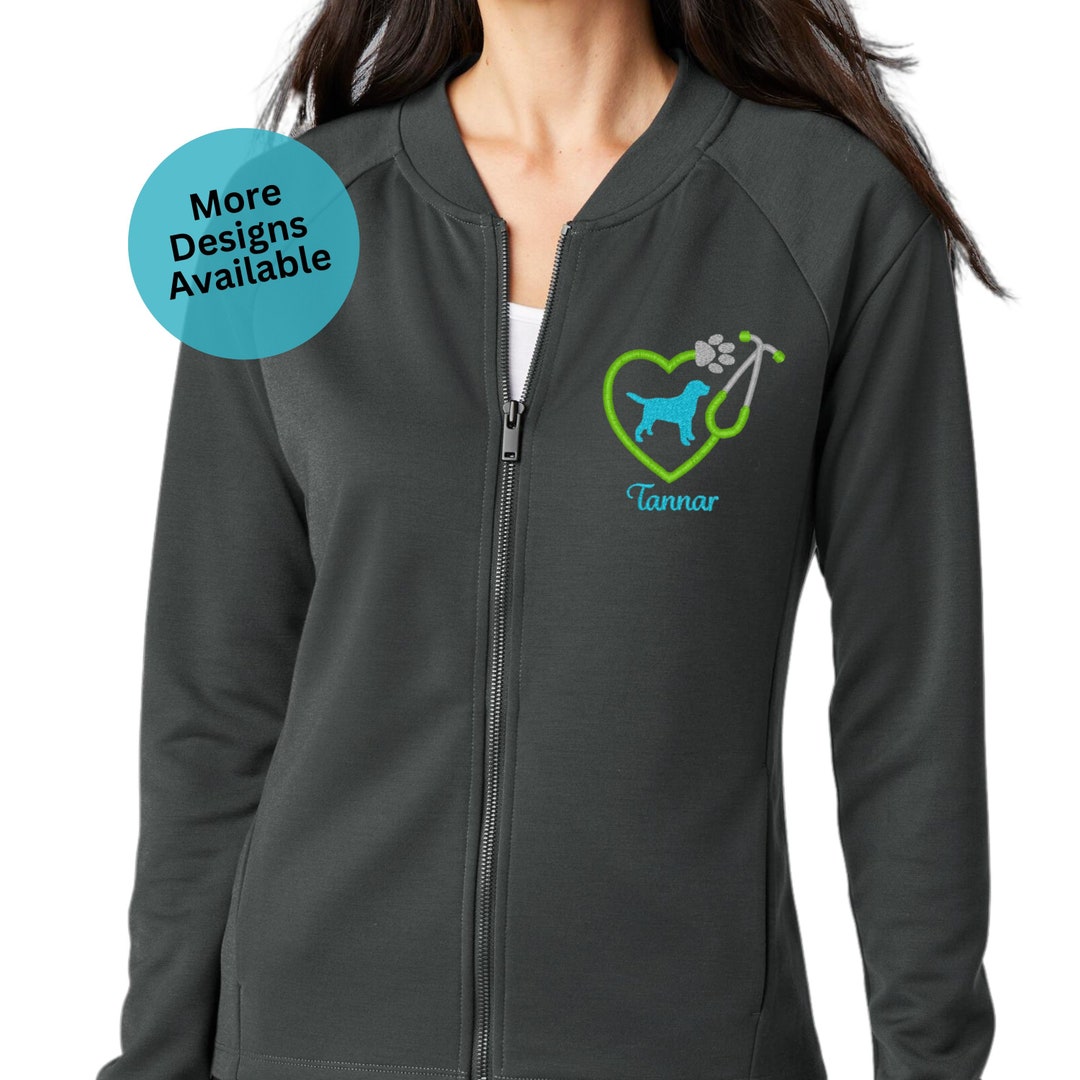 Personalized Vet Tech Bomber Jacket, Vet Tech Jacket With Pockets, Vet