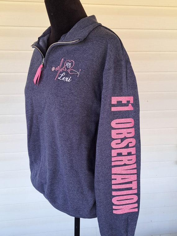 Nurse Pullover With Sleeve Design, Nursing Student Sweatshirt, Stethoscope Pullover, Emergency Room Nurse, Medical Assistant, RN Gift