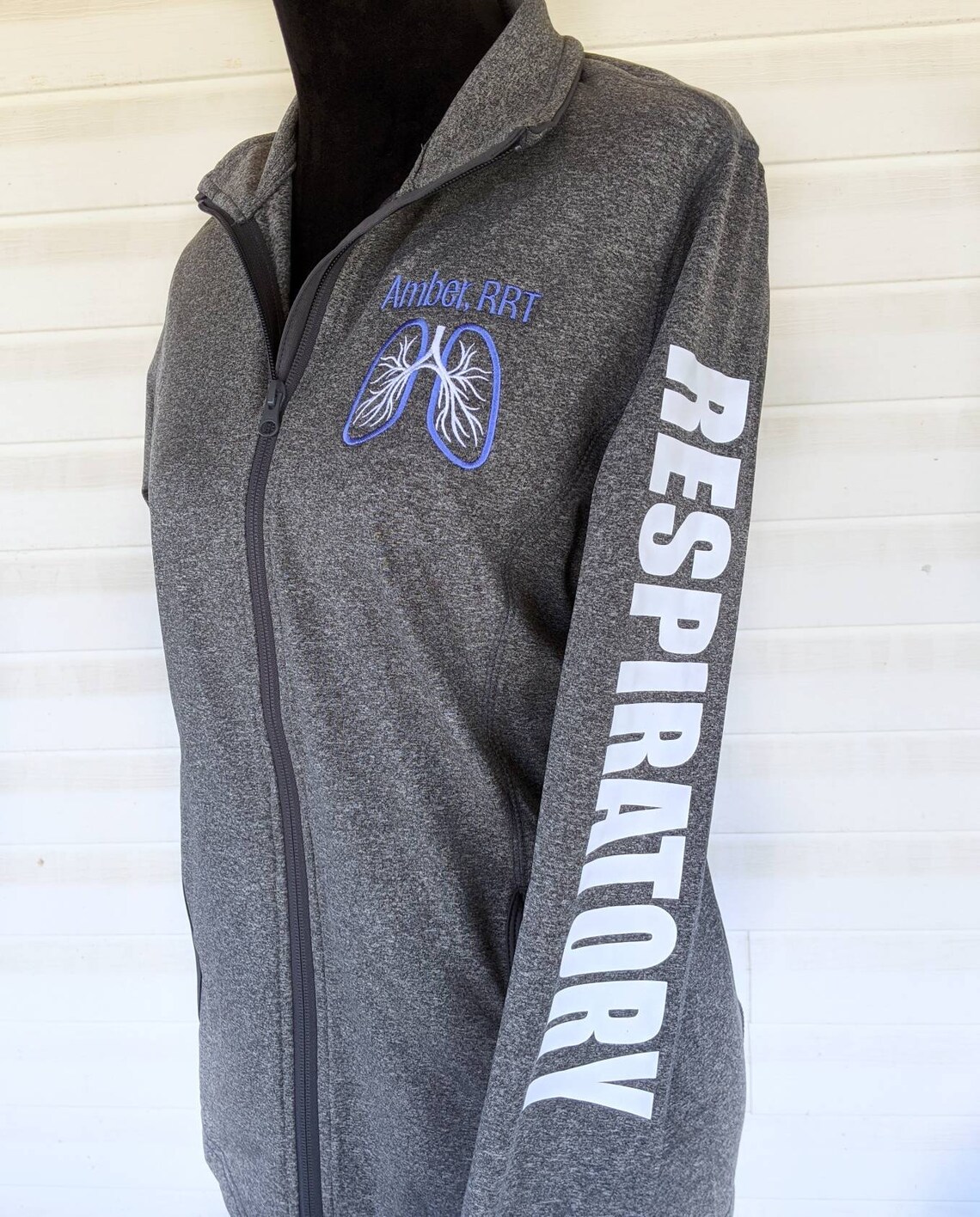 Respiratory Therapist Jacket RRT Gift Lungs Full Zip Etsy