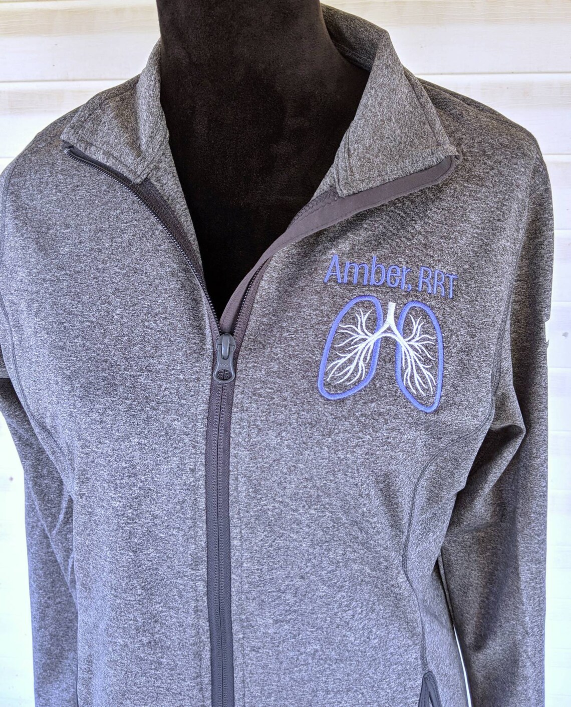 Respiratory Therapist Jacket RRT Gift Lungs Full Zip Etsy