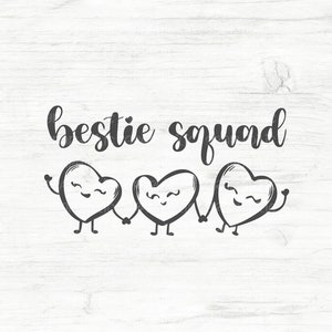 Bestie Squad SVG, Three Best Friends PNG, Besties Gift Png Best friends Sublimation, Tshirt Design BFF png, Digital Download