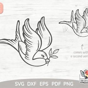 Swallow SVG PNG, Swallow Cut File, Swallow, Bird svg, Sparrow svg, Bird Cut File, Bird, Bird PNG File, Spring svg