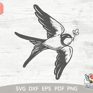 Swallow SVG, Swallow Cut File, Swallow, Bird SVG, Sparrow svg, Bird Cut File, Bird, Bird PNG, sprarrow png