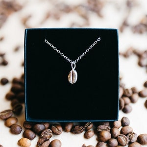 Handmade Sterling Silver Coffee Bean Necklace