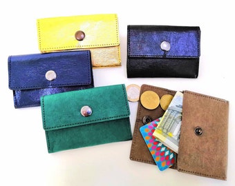 Wallet, Recycled wallet, Vegan wallet, Washable paper wallet, Card holder, Small size wallet, Pocket wallet, Discount cart holder