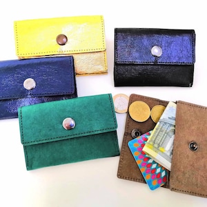 Cartera, Cartera reciclada, Cartera vegana, Cartera de papel lavable, Tarjetero, Cartera de tamaño pequeño, Cartera de bolsillo, Porta carrito de descuento