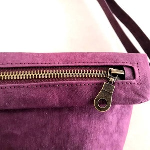 Purple bag, Vegan purse, Multifunctional washable paper bag, Vegan bag, Recycled material bag, Clutch bag, Crossbody bag image 3