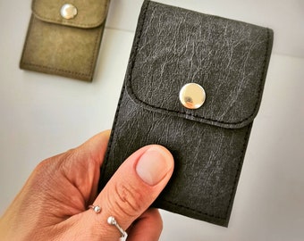 Mate color pocket size wallet, Vegan wallet, Washable paper wallet, Card holder, Small wallet, Pocket wallet, Discount cart holder